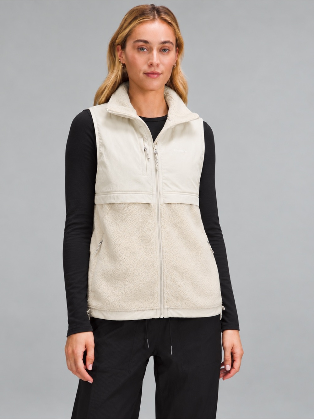 lululemon athletica Cream Sherpa Zip Vest
